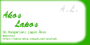 akos lapos business card