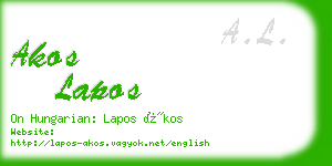 akos lapos business card